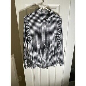 Crown & Ivy Checkered Button Down XL Top Plaid Fall Office Minimalist